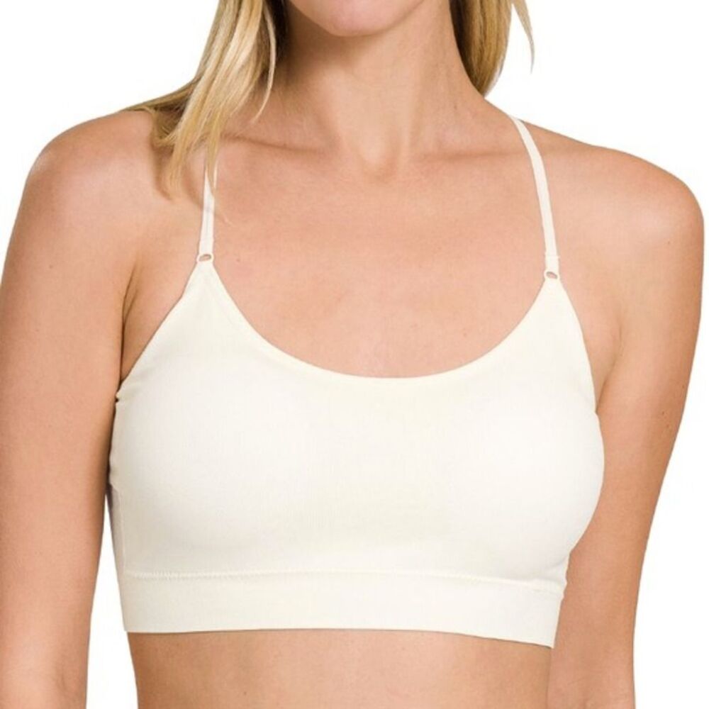 IVORY ZENANA CROSSBACK BRA- NWT